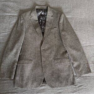 Nautica Men's Gray Herringbone Wool Blazer - Sz 40L